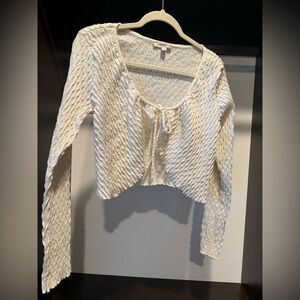 Boho Women's Crop Top with Tie Front